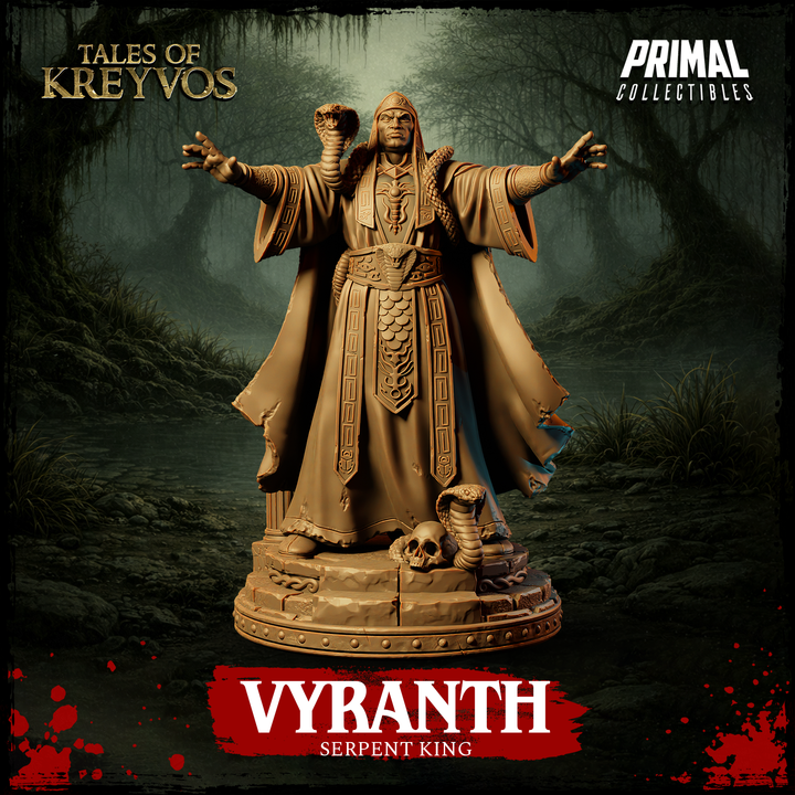 Vyranth, Serpent King - Tales of Kreyvos - Unpainted Miniature