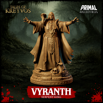Vyranth, Serpent King - Tales of Kreyvos - Unpainted Miniature
