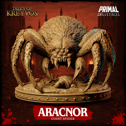 Aracnor, Giant Spider - Tales of Kreyvos - Unpainted Miniature