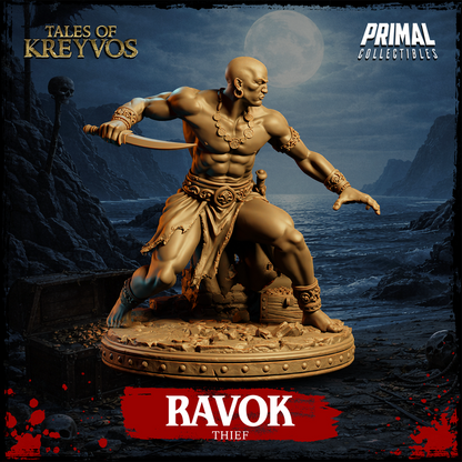 Pirate Thief, Ravok - Tales of Kreyvos - Unpainted Miniature