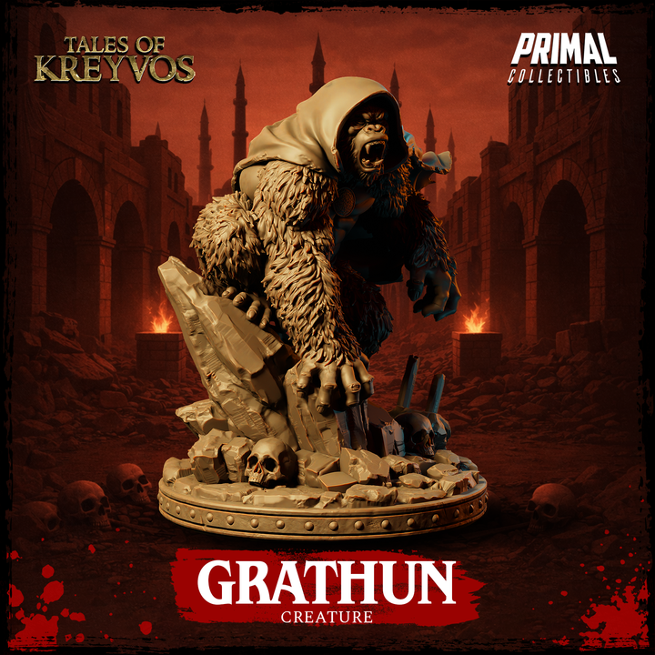 Grathun, Monkey God - Tales of Kreyvos - Unpainted Miniature