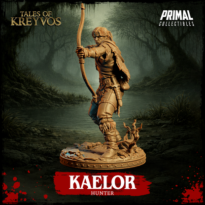 Kaelor, Human Hunter - Tales of Kreyvos - Unpainted Miniature