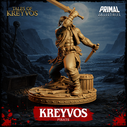 Pirate Barbarian - Tales of Kreyvos - Unpainted Miniature