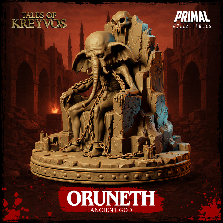 Oruneth, Elephant God - Tales of Kreyvos - Unpainted Miniature