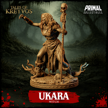 Ukara, Swamp Witch - Tales of Kreyvos - Unpainted Miniature