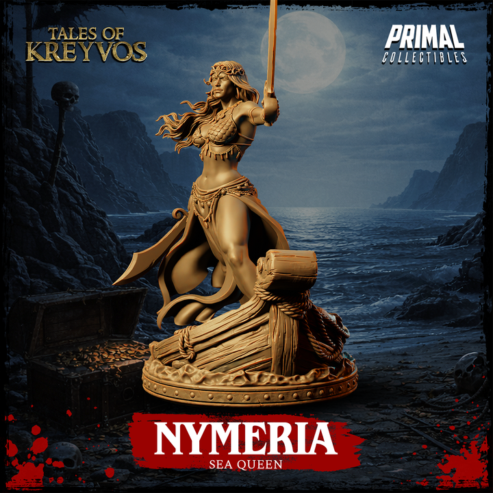 Sea Queen, Nymeria - Tales of Kreyvos - Unpainted Miniature