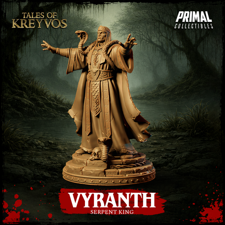 Vyranth, Serpent King - Tales of Kreyvos - Unpainted Miniature