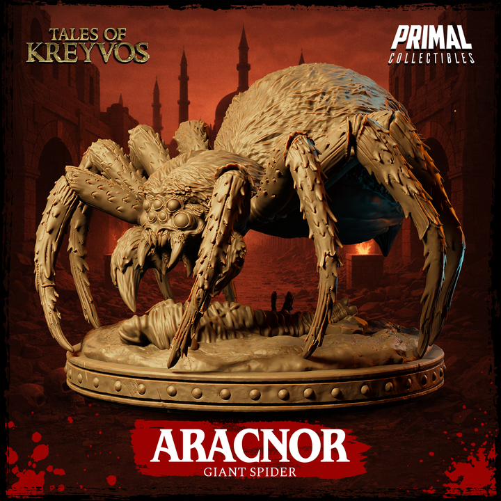 Aracnor, Giant Spider - Tales of Kreyvos - Unpainted Miniature