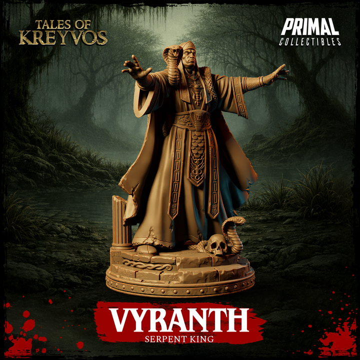 Vyranth, Serpent King - Tales of Kreyvos - Unpainted Miniature