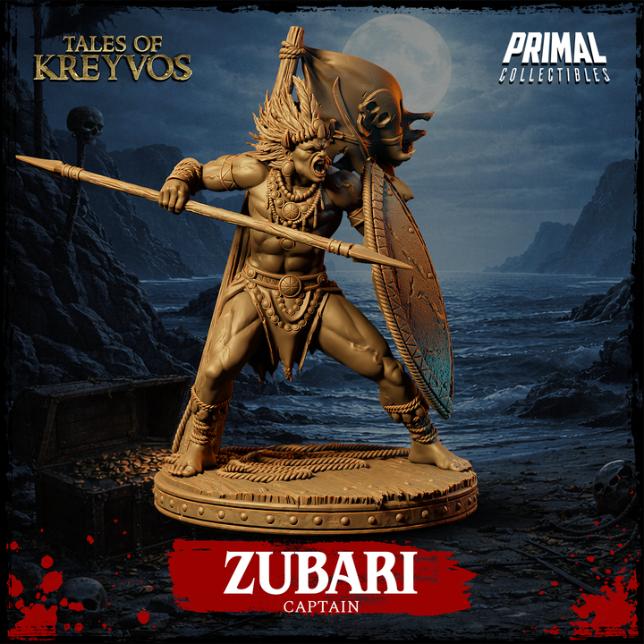 Wild Captain,  Zubari - Tales of Kreyvos - Unpainted Miniature
