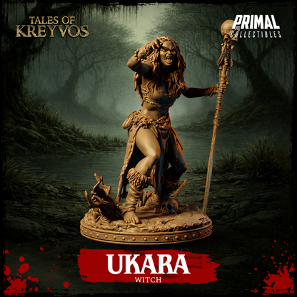 Ukara, Swamp Witch - Tales of Kreyvos - Unpainted Miniature