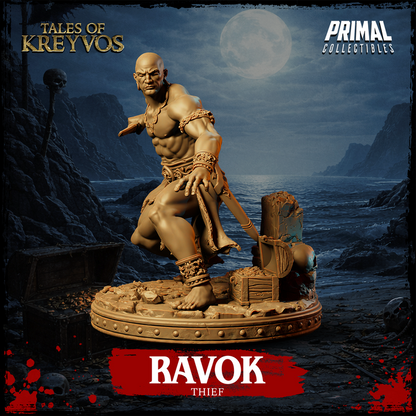 Pirate Thief, Ravok - Tales of Kreyvos - Unpainted Miniature