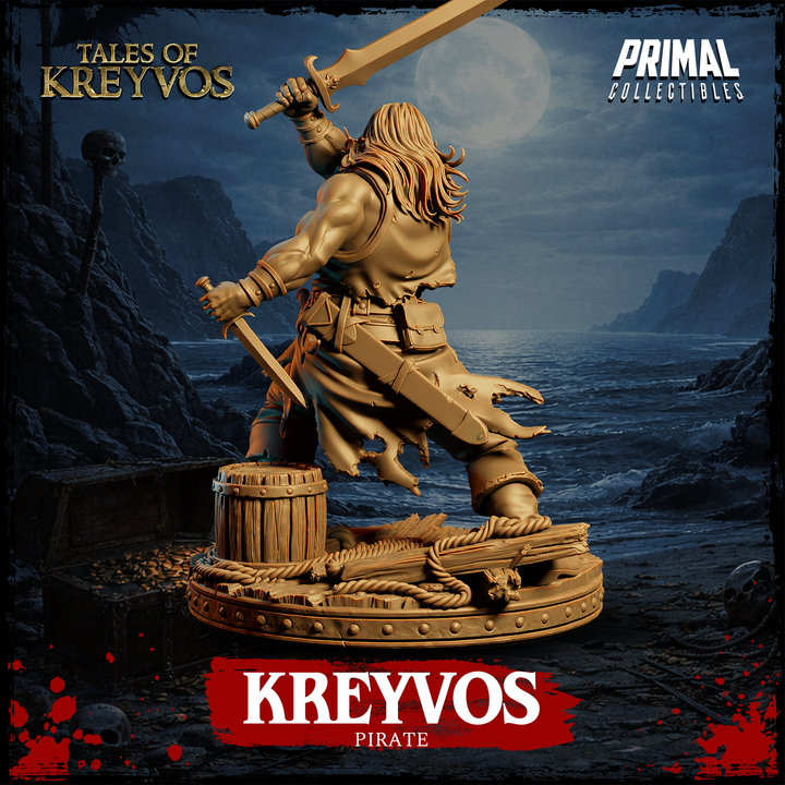 Pirate Barbarian - Tales of Kreyvos - Unpainted Miniature