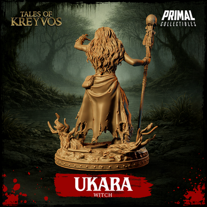 Ukara, Swamp Witch - Tales of Kreyvos - Unpainted Miniature