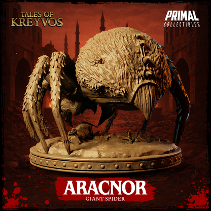 Aracnor, Giant Spider - Tales of Kreyvos - Unpainted Miniature