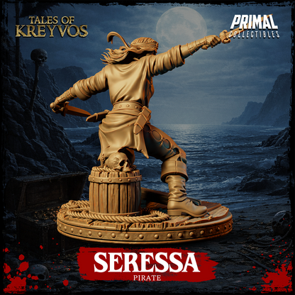 Female Pirate, Seressa - Tales of Kreyvos - Unpainted Miniature
