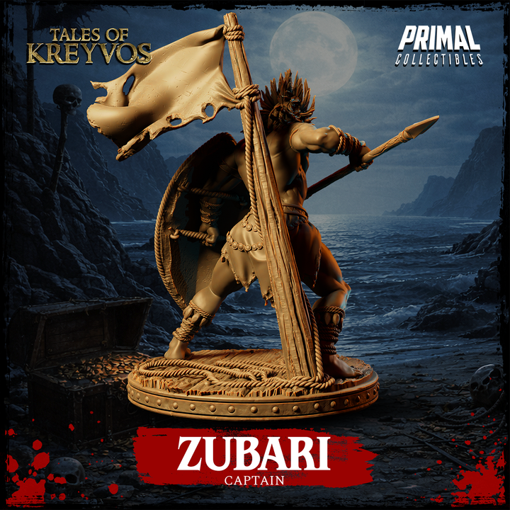 Wild Captain,  Zubari - Tales of Kreyvos - Unpainted Miniature