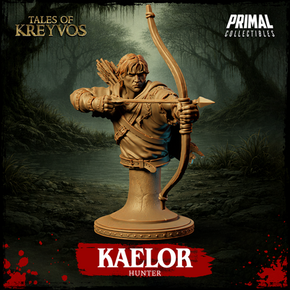 Hunter Kaelor, Tales of Kreyvos - Unpainted Miniature Bust