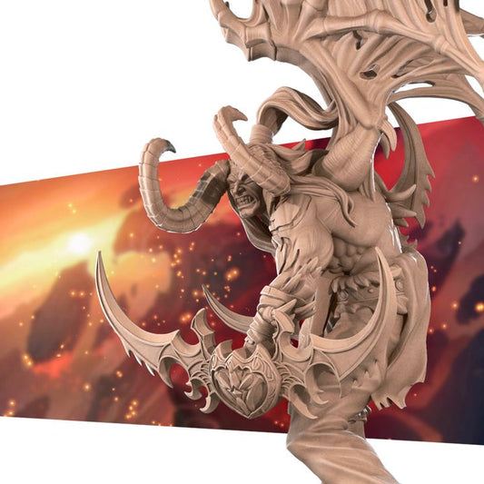 Elf Demon | 32mm, 35mm Scale | Unpainted Miniature