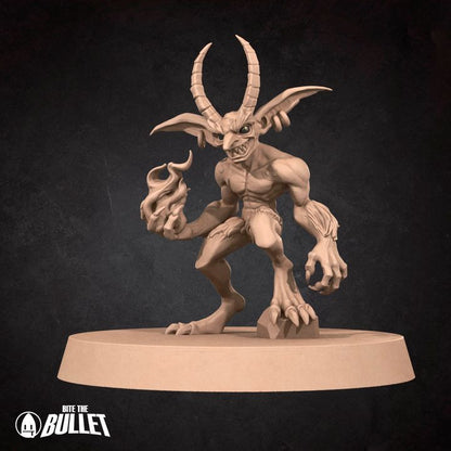 Imps & Hell Hound - Fel Wastes Set - 32mm, 35mm Scale - Unpainted Miniature