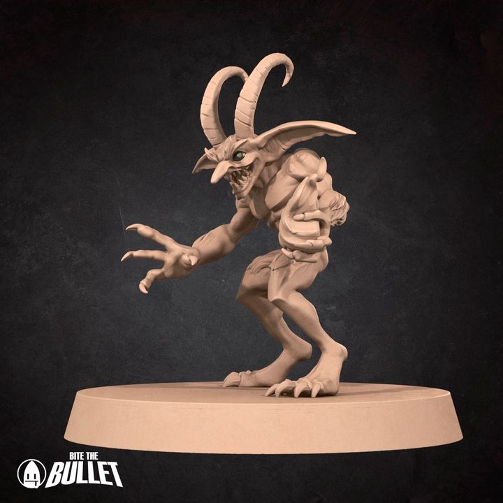 Imps & Hell Hound - Fel Wastes Set - 32mm, 35mm Scale - Unpainted Miniature
