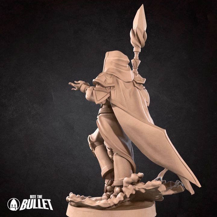 Human Mage Admiral | 32mm, 35mm Scale | Unpainted Miniature