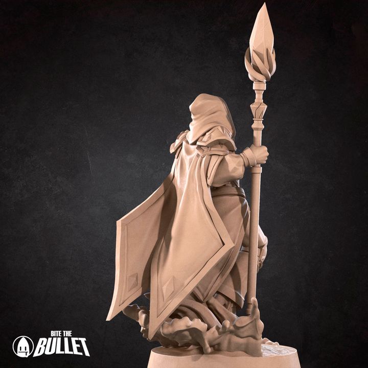 Human Mage Admiral | 32mm, 35mm Scale | Unpainted Miniature