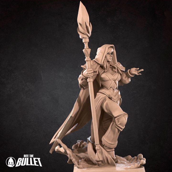 Human Mage Admiral | 32mm, 35mm Scale | Unpainted Miniature