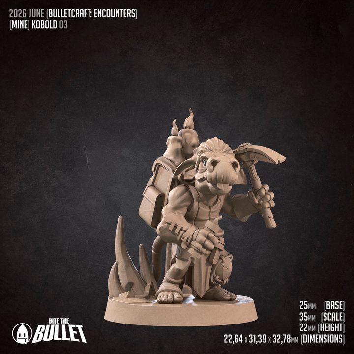Kobolds - Mine Set - 32mm, 35mm Scale - Unpainted Miniature