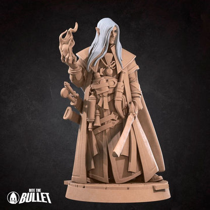 Half-Elf Magus | 32mm, 35mm Scale | Unpainted Miniature