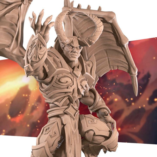 Dreadlord Necromancer| 32mm, 35mm Scale | Unpainted Miniature