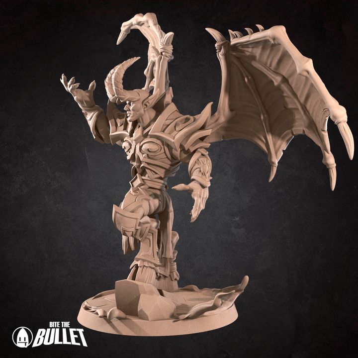 Dreadlord Necromancer| 32mm, 35mm Scale | Unpainted Miniature