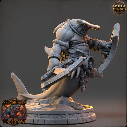 Marris the Maw, Sharkfolk - The Selachians of the Undertow - Unpainted Miniature