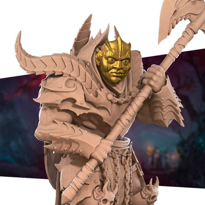 Masked Warrior | 32mm, 35mm Scale | Unpainted Miniature
