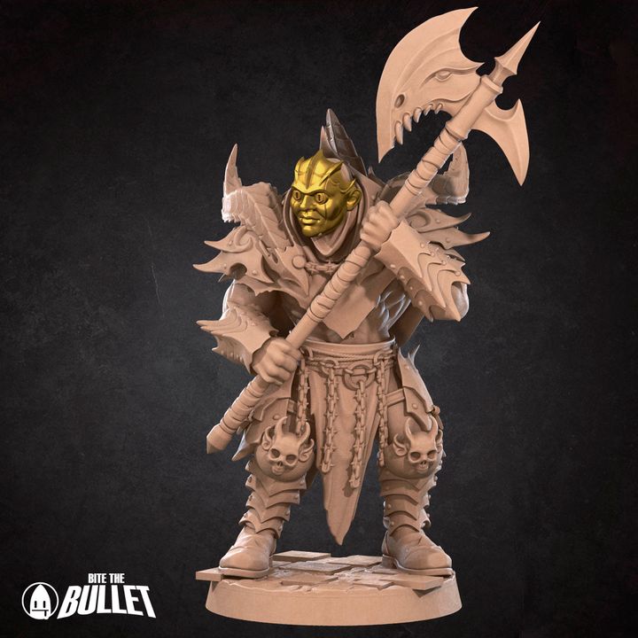 Masked Warrior | 32mm, 35mm Scale | Unpainted Miniature