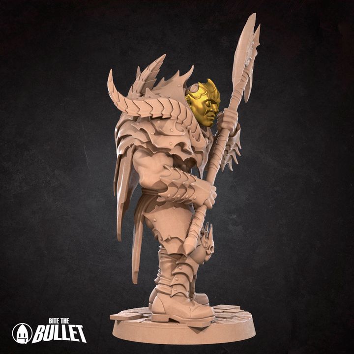 Masked Warrior | 32mm, 35mm Scale | Unpainted Miniature