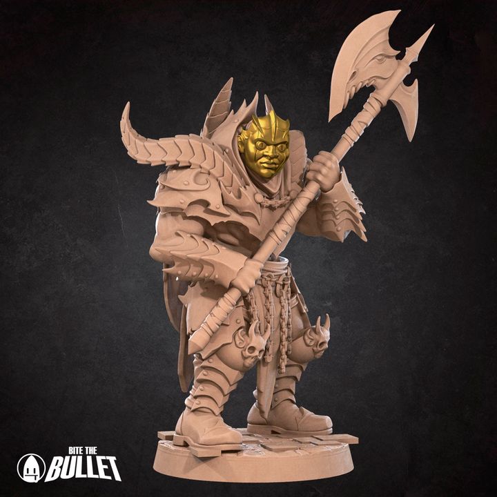 Masked Warrior | 32mm, 35mm Scale | Unpainted Miniature