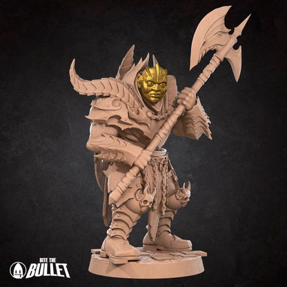 Masked Warrior | 32mm, 35mm Scale | Unpainted Miniature