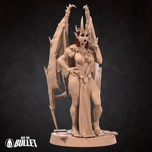 Cambion Sorceress, 2 Poses | Pinup | 32mm, 35mm Scale | Unpainted Miniature (Copy)