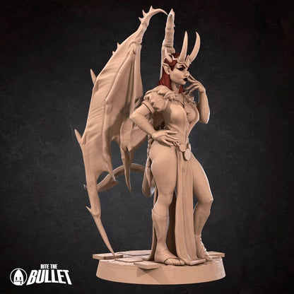 Cambion Sorceress, 2 Poses | Pinup | 32mm, 35mm Scale | Unpainted Miniature (Copy)
