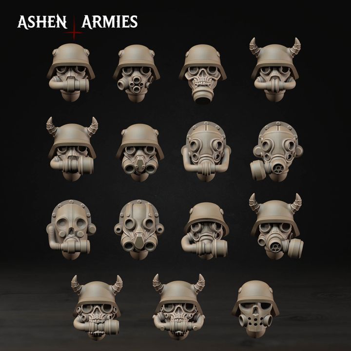 Modular Heads, Hellbound Apostasy - Bullet Crusade - Unpainted Miniature