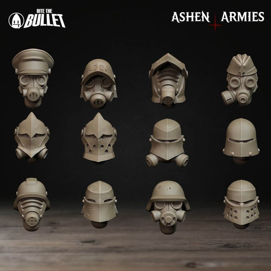 Modular Heads, Sanctified Legion - Bullet Crusade - Unpainted Miniature