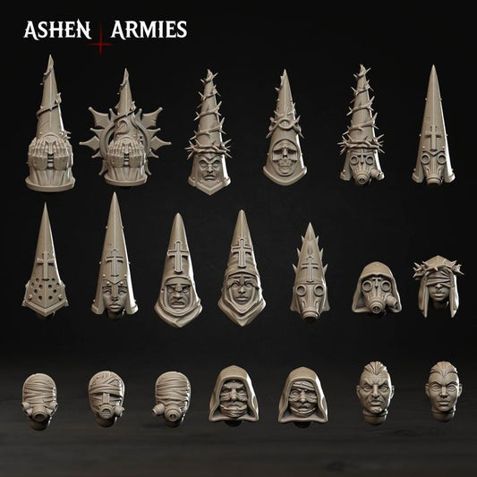 Modular Heads, Bleeding Procession - Bullet Crusade - Unpainted Miniature