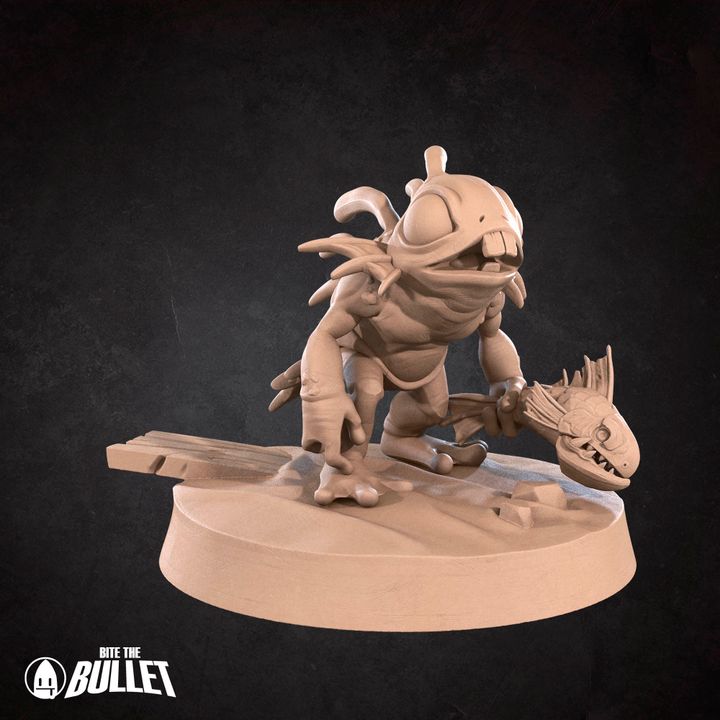 Trickster Aquatic Monster | 32mm, 35mm Scale | Unpainted Miniature