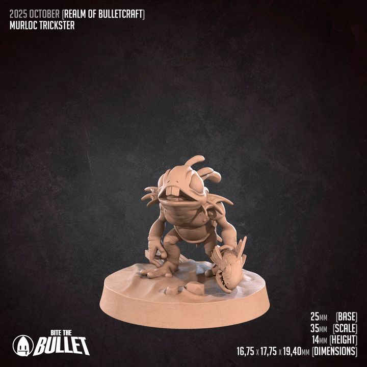 Trickster Aquatic Monster | 32mm, 35mm Scale | Unpainted Miniature