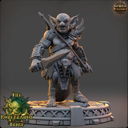 Narkz the Hollow, Goblin Hunter - The Bonebranch Tribe - Unpainted Miniature