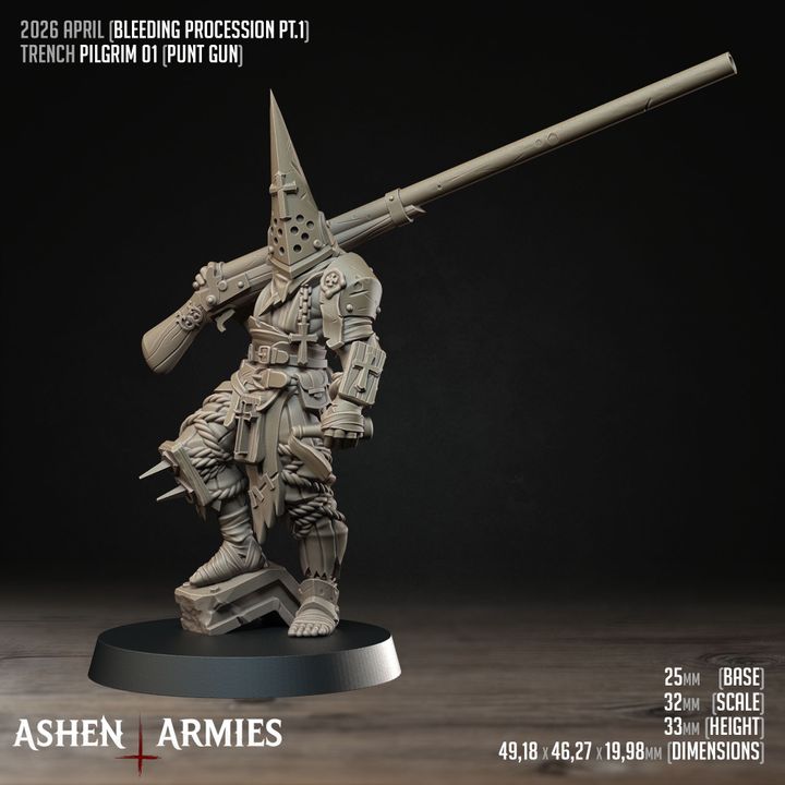 Trench Pilgrims, Bleeding Procession - Bullet Crusade - Unpainted Miniature