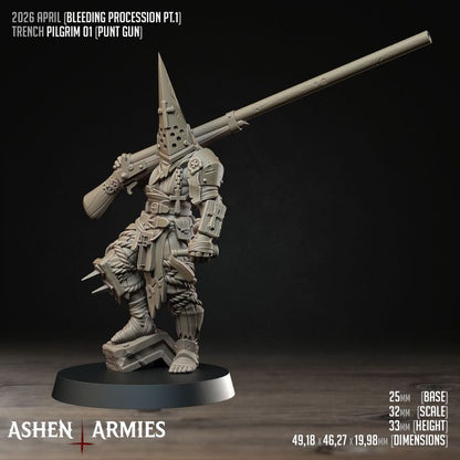 Trench Pilgrims, Bleeding Procession - Bullet Crusade - Unpainted Miniature