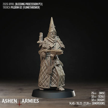 Trench Pilgrims, Bleeding Procession - Bullet Crusade - Unpainted Miniature
