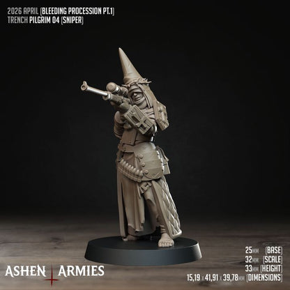 Trench Pilgrims, Bleeding Procession - Bullet Crusade - Unpainted Miniature